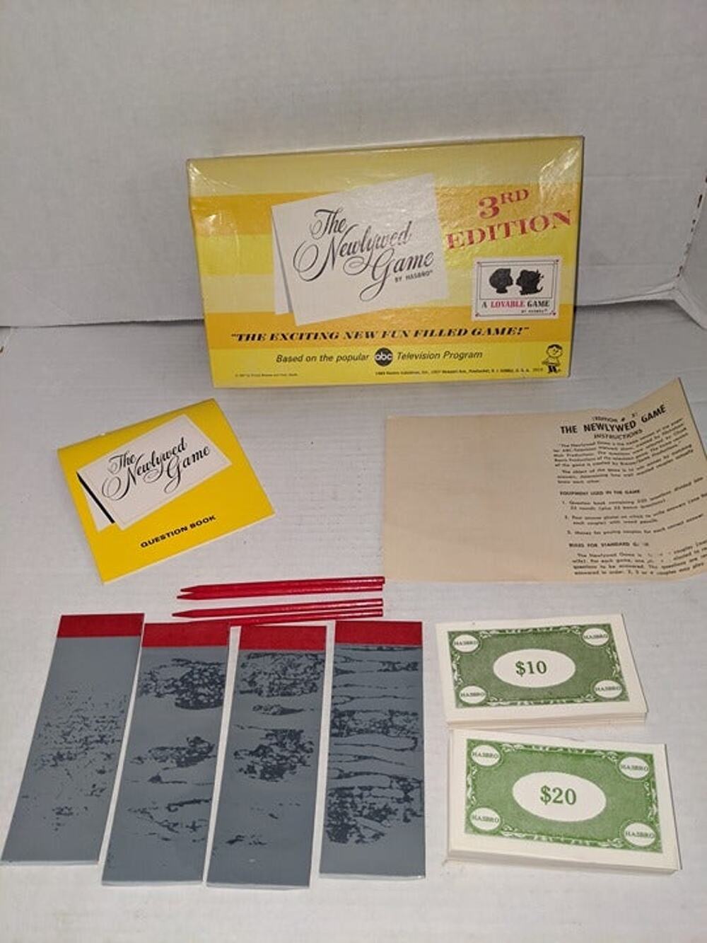 Vintage 1969 Hasbro The Newlywed Board Game 3rd Edition Complete